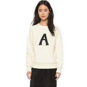 Alexa Chung For AG Womens M Cream Embroidered A Sc